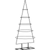 furnicato Metall-Weihnachtsbaum für Dekorationen Schwarz 125 cm