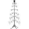 furnicato Metall-Weihnachtsbaum für Dekorationen Schwarz 180 cm