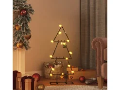 furnicato Metall-Weihnachtsbaum Deko Schwarz 60 cm