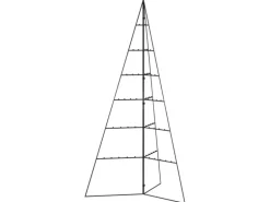 furnicato Metall-Weihnachtsbaum für Dekorationen Schwarz 140 cm