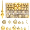 furnicato 111-tlg. Weihnachtskugel-Set Golden Polystyrol