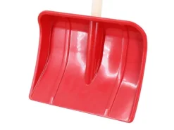 Galaflor Schneeschaufel für Kinder in Rot mit Holzstiel