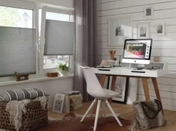 Gardinia EasyFix Plissee mit 2 Bedienschienen 100 cm x 130 cm Schiefer