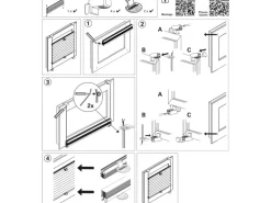 Gardinia EasyFix Plissee mit 2 Bedienschienen 100 cm x 130 cm Schiefer
