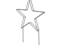 Gartenstecker 33 LEDs 37,5 cm x 55 cm Stern Warmweiß