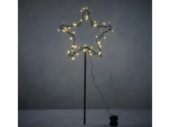 Gartenstecker Stern Schwarz 60 LED 90 x Ø 39 cm