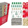 Geschenkpapier mit Weihnachtsmotiven Bunt 70 cm x 200 cm 6-fach sortiert