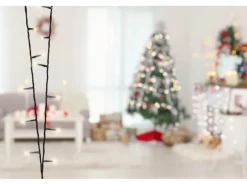 Globo Christbaum mit Lichterkette Metall 200 cm Schwarz