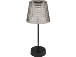 Globo LED Solarleuchte Kunststoff Schiebeschalter Ø 12,5 cm Schwarz Matt