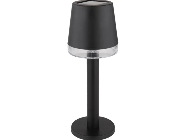 Globo LED Solarleuchte Kunststoff Klar Ø 8 cm Schwarz Matt