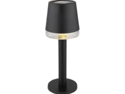 Globo LED Solarleuchte Kunststoff Klar Ø 8 cm Schwarz Matt