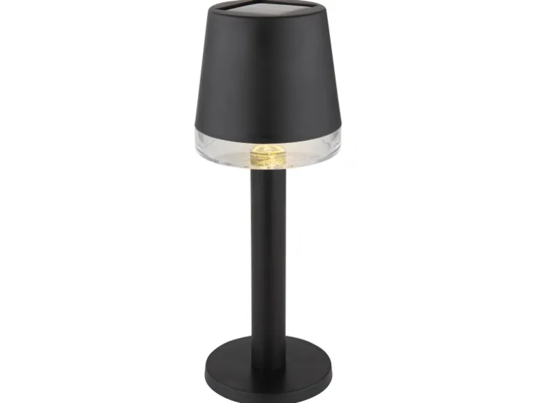 Globo LED Solarleuchte Kunststoff Klar Ø 8 cm Schwarz Matt