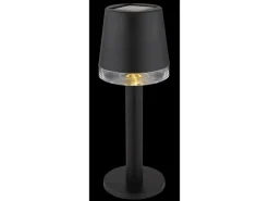 Globo LED Solarleuchte Kunststoff Klar Ø 8 cm Schwarz Matt