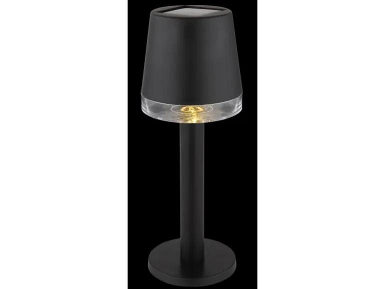 Globo LED Solarleuchte Kunststoff Klar Ø 8 cm Schwarz Matt