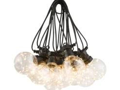 Globo LED-Lichterkette Almaga 10-flammig Schwarz