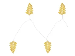 Globo LED-Lichterkette Blätter 10 LEDs Kunststoff 165 cm Gold