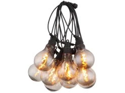 Globo LED-Lichterkette Kunststoff 12 cm Schwarz Matt