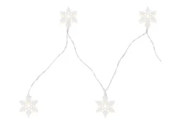 Globo LED-Lichterkette Schneeflocken 10 LEDs Kunststoff 165 cm Weiß