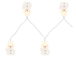 Globo LED-Lichterkette Schneemänner 10 LEDs Kunststoff 165 cm Weiß