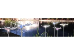 Globo LED-Solaraußenleuchte in Insektenform 4 Stk. Bunt