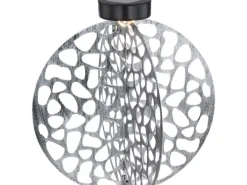 Globo LED-Solaraußenleuchte mit Erdspieß Metall Silber