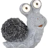 Globo LED-Solaraußenleuchte Schnecke Kunststoff Grau