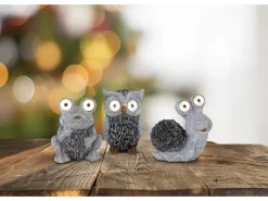 Globo LED-Solaraußenleuchte Schnecke Kunststoff Grau