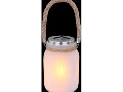 Globo LED-Solaraußenleuchte Laterne aus Kunststoff