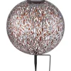 Globo LED-Solaraußenleuchte mit Ornamentkugel und Erdspieß