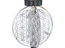 Globo LED-Solaraußenleuchte mit Erdspieß Silber