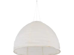 Globo LED-Solarhängeleuchte Leinen Weiß Ø 40 cm H: 30 cm