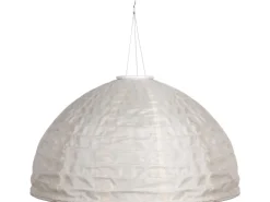 Globo LED-Solarhängeleuchte Leinen Weiß Ø 40 cm H: 30 cm