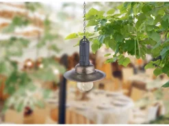 Globo LED-Solarhängeleuchte dunkles Metall