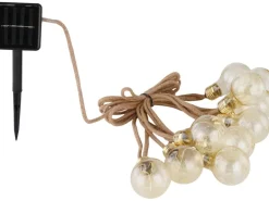 Globo LED-Solarlichterkette Kunststoff Amber