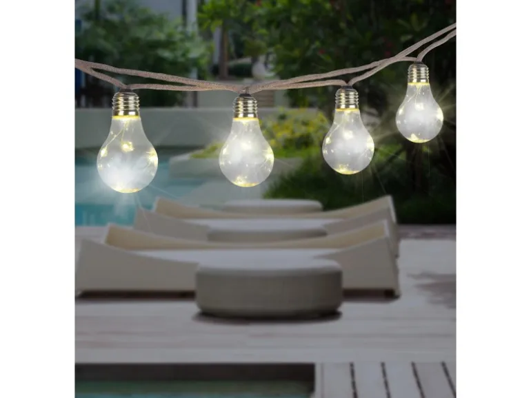 Globo LED-Solarlichterkette Kunststoff Amber