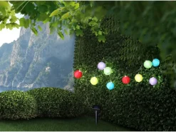 Globo LED-Solarlichterkette 10 Lampions Bunt