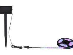 Globo LED-Solarlichterkette Bunt 3 m Kunststoff Schwarz