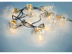 Globo LED-Solarlichterkette Kunststoff Silber-Grau