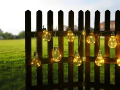 Globo LED-Solarlichterkette Kunststoff Silber-Grau