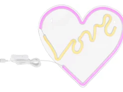 Globo Neon-Wandlampe Weiß 33 cm x 35 cm