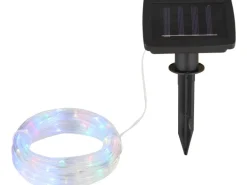 Globo Solar LED-Lichterkette Schwarz 50x LED 490 cm lang