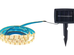 Globo Solar LED-Lichterkette Schwarz 180x LED 500 cm lang