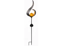 Globo Solarleuchte Metall Bronzefarben HxBxT 90x16,7x6 cm