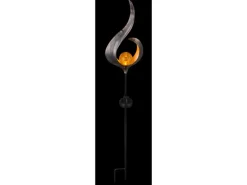 Globo Solarleuchte Metall Bronzefarben HxBxT 90x16,7x6 cm