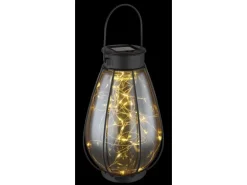 Globo Solarleuchte Metall 30 cm Schwarz Matt