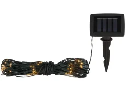 Globo Solar-Lichterkette Kunststoff 1,1 m Schwarz Matt