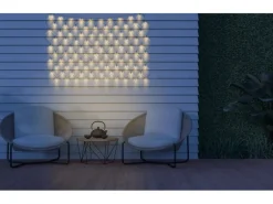 Globo Solar-Lichterkette Kunststoff 1,1 m Schwarz Matt