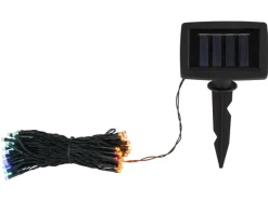 Globo Solar-Lichterkette Kunststoff 2,4 cm Schwarz Matt