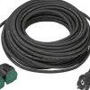 Gummiverlängerung mit Stecker 20 m Schwarz H07RN-F3G