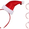 Haarreif mit Weihnachtsmütze Polyester 15 x 24 x 8 cm Rot-Weiß